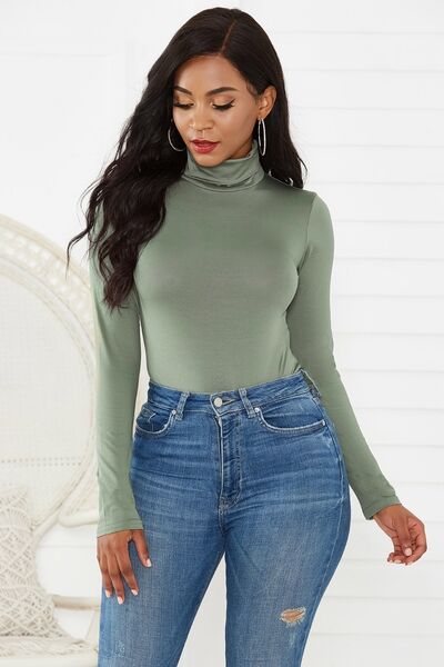 Turtleneck Long Sleeve Bodysuit